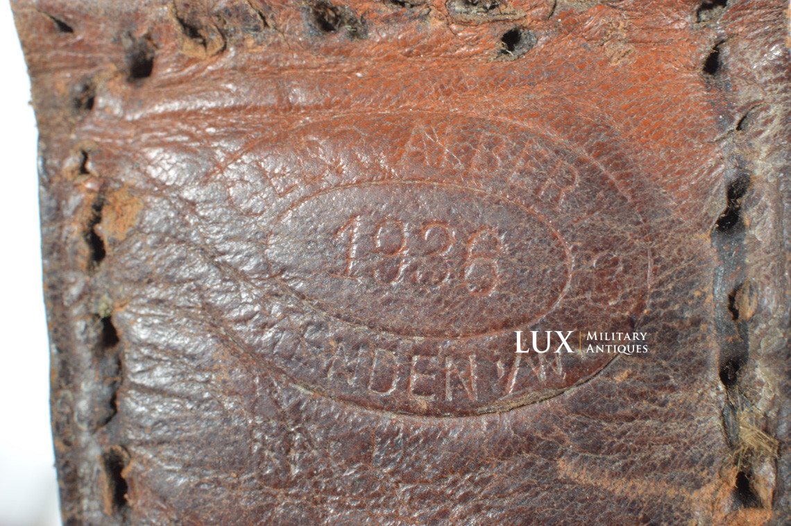 Patelette en cuir de boucle de ceinturon allemand, « 1936 - 12./J.R.16 I » - photo 8