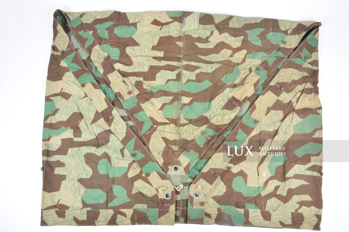 German Heer/Luftwaffe splinter camouflage shelter quarter/poncho, « bakelite buttons » - photo 4