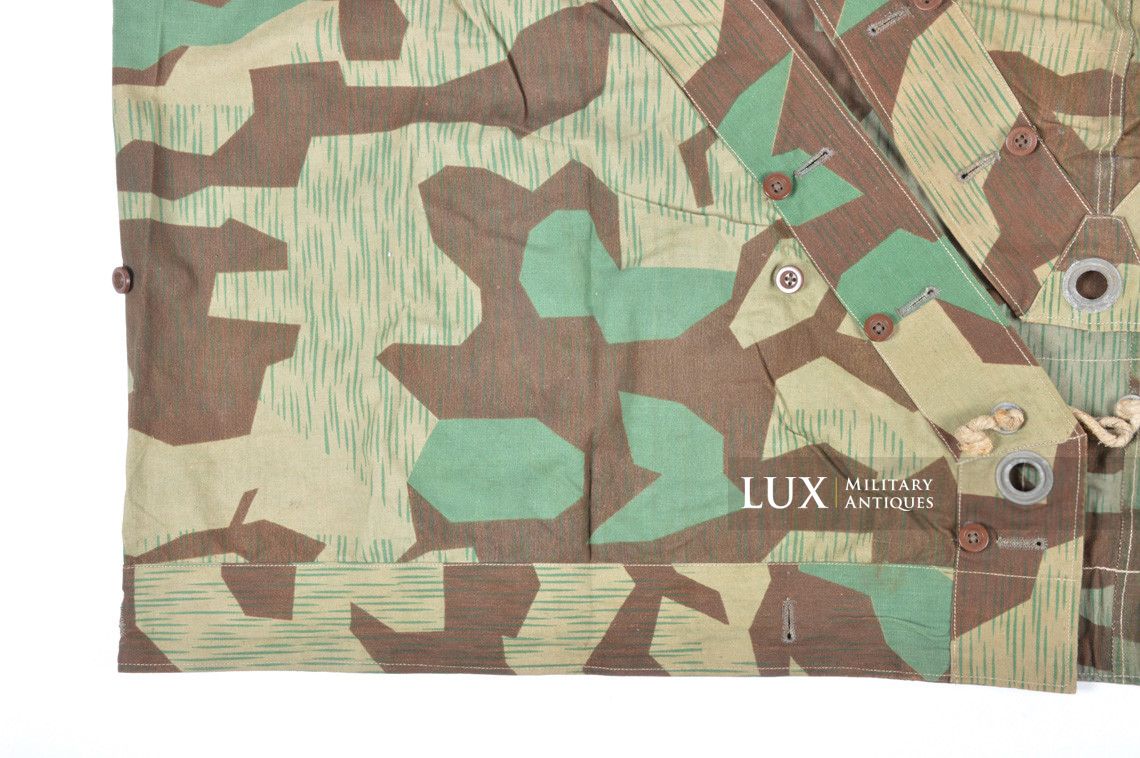 German Heer/Luftwaffe splinter camouflage shelter quarter/poncho, « bakelite buttons » - photo 7