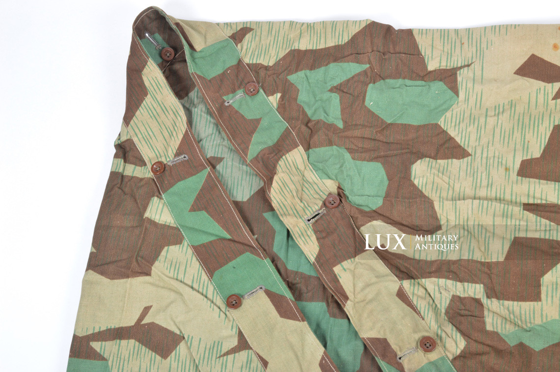 German Heer/Luftwaffe splinter camouflage shelter quarter/poncho, « bakelite buttons » - photo 8