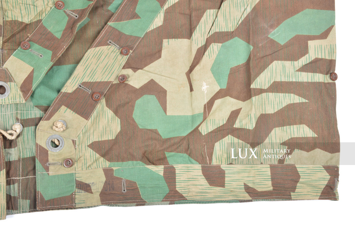 German Heer/Luftwaffe splinter camouflage shelter quarter/poncho, « bakelite buttons » - photo 10
