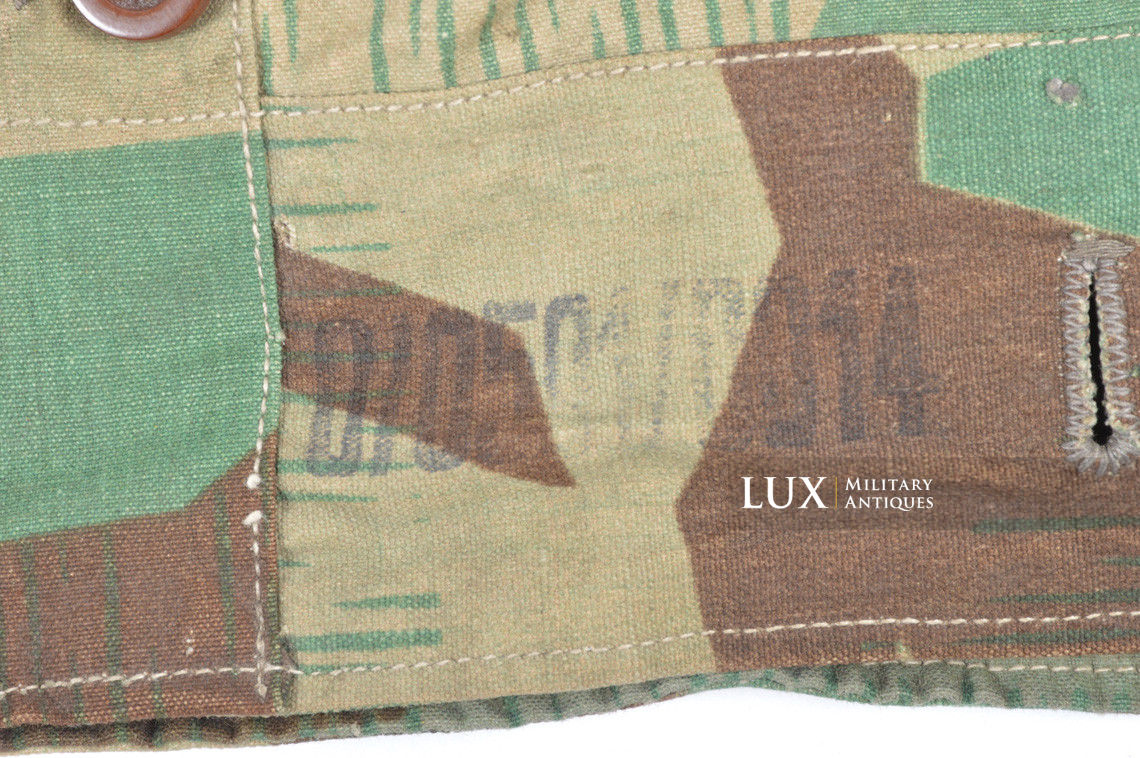 German Heer/Luftwaffe splinter camouflage shelter quarter/poncho, « bakelite buttons » - photo 11