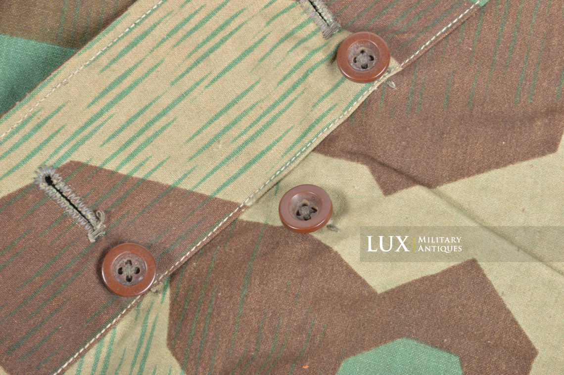 German Heer/Luftwaffe splinter camouflage shelter quarter/poncho, « bakelite buttons » - photo 12
