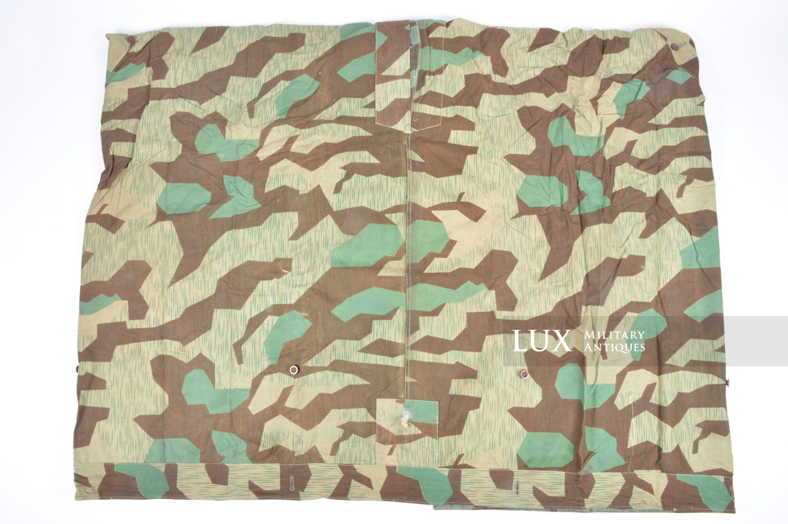 German Heer/Luftwaffe splinter camouflage shelter quarter/poncho, « bakelite buttons » - photo 14