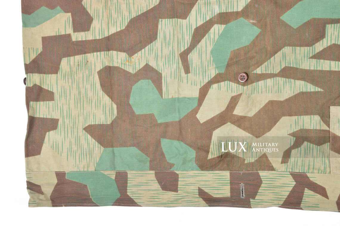 German Heer/Luftwaffe splinter camouflage shelter quarter/poncho, « bakelite buttons » - photo 15
