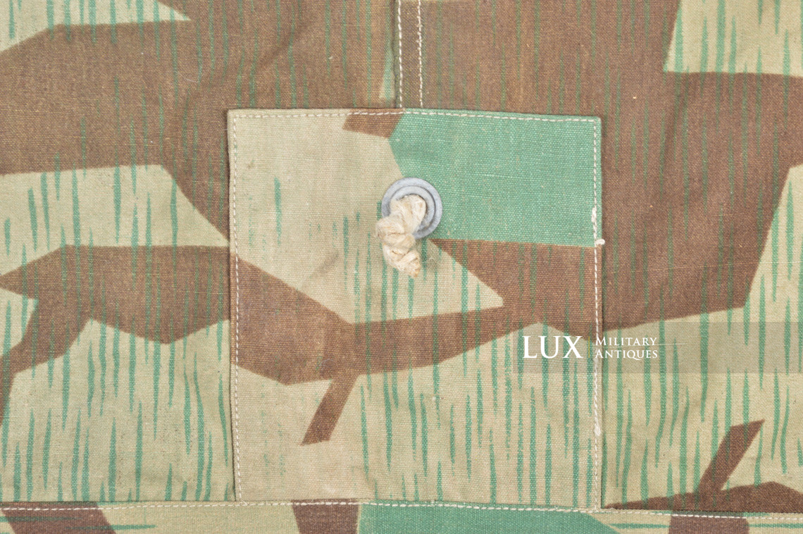 German Heer/Luftwaffe splinter camouflage shelter quarter/poncho, « bakelite buttons » - photo 17