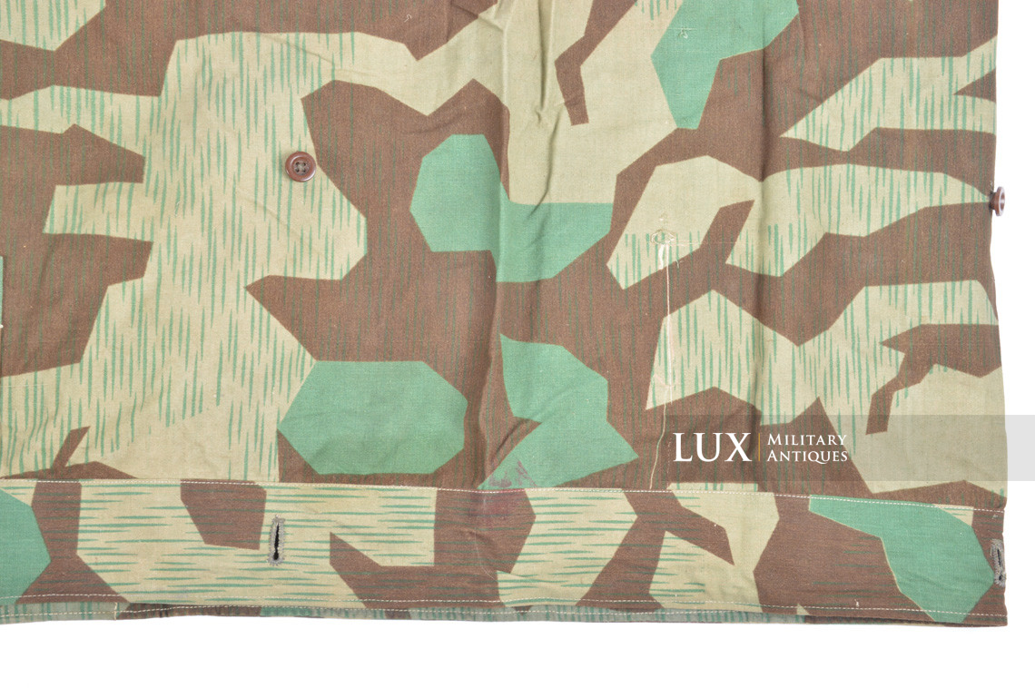 German Heer/Luftwaffe splinter camouflage shelter quarter/poncho, « bakelite buttons » - photo 18