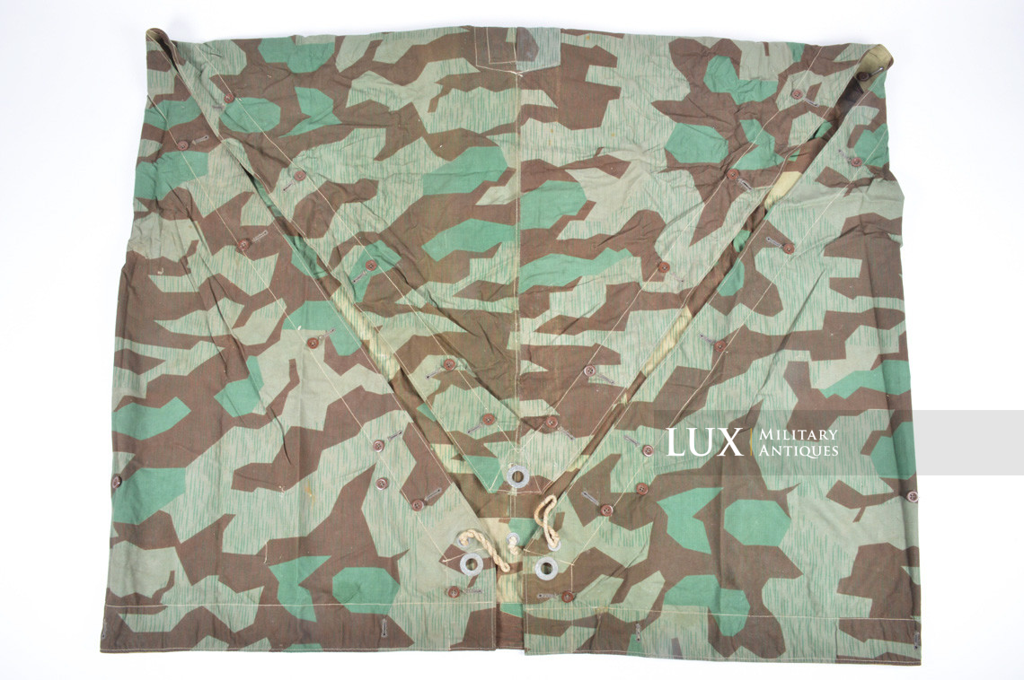 German Heer/Luftwaffe splinter camouflage shelter quarter/poncho, « bakelite buttons » - photo 20