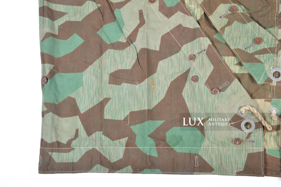 German Heer/Luftwaffe splinter camouflage shelter quarter/poncho, « bakelite buttons » - photo 21