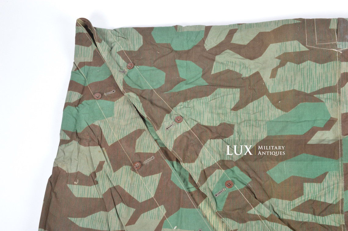German Heer/Luftwaffe splinter camouflage shelter quarter/poncho, « bakelite buttons » - photo 22