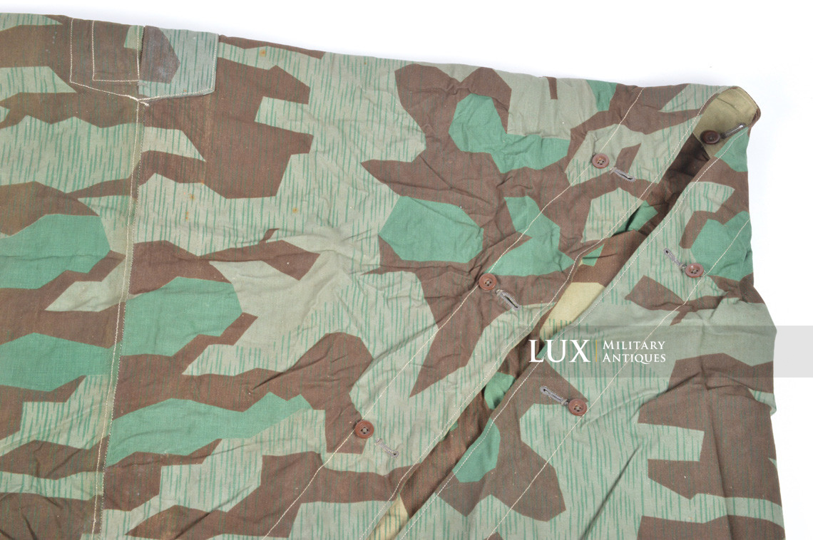 German Heer/Luftwaffe splinter camouflage shelter quarter/poncho, « bakelite buttons » - photo 23
