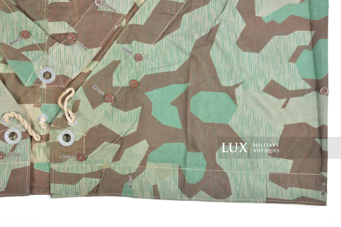 German Heer/Luftwaffe splinter camouflage shelter quarter/poncho, « bakelite buttons » - photo 24