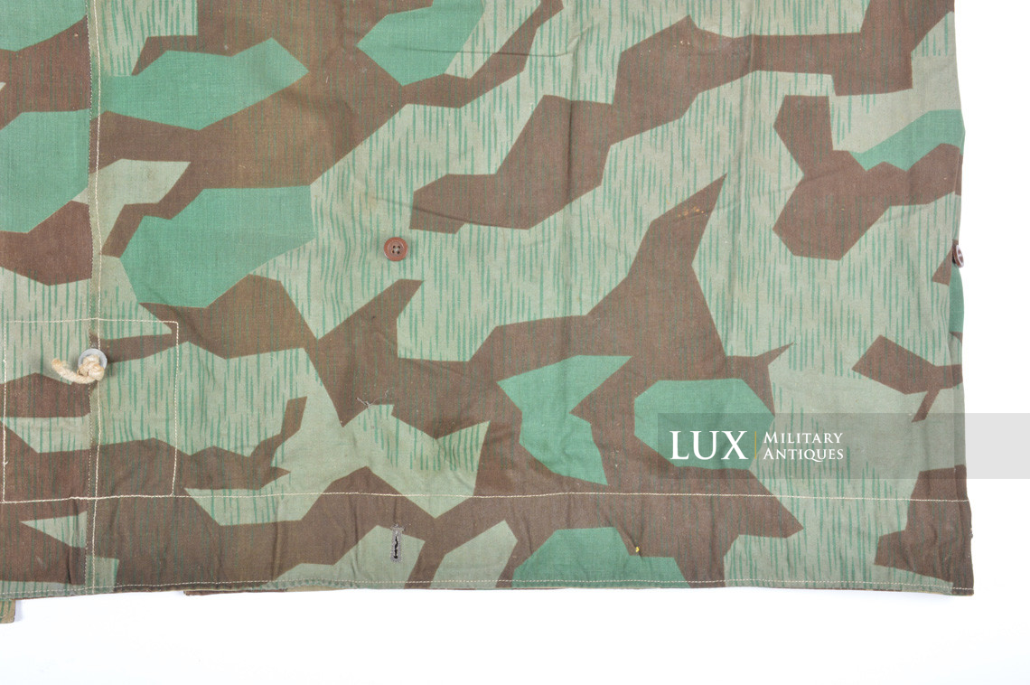 German Heer/Luftwaffe splinter camouflage shelter quarter/poncho, « bakelite buttons » - photo 31