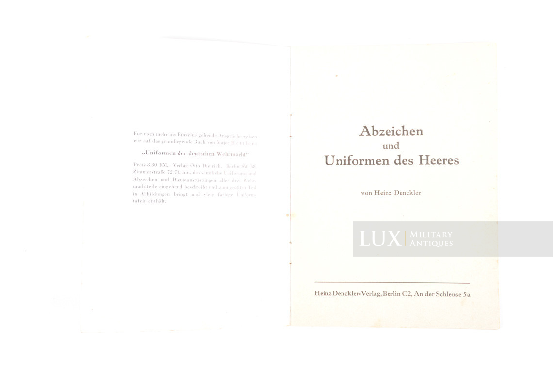 Livret allemand « Abzeichen und Uniformen des Heeres » - photo 7