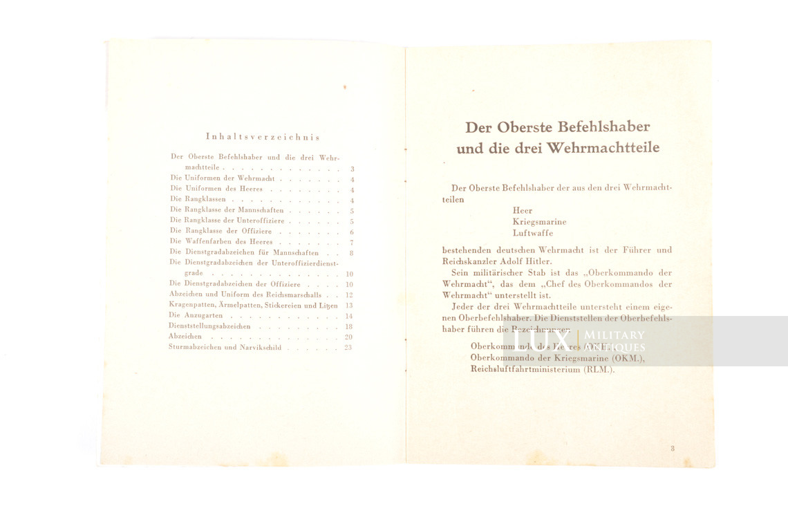 Livret allemand « Abzeichen und Uniformen des Heeres » - photo 8