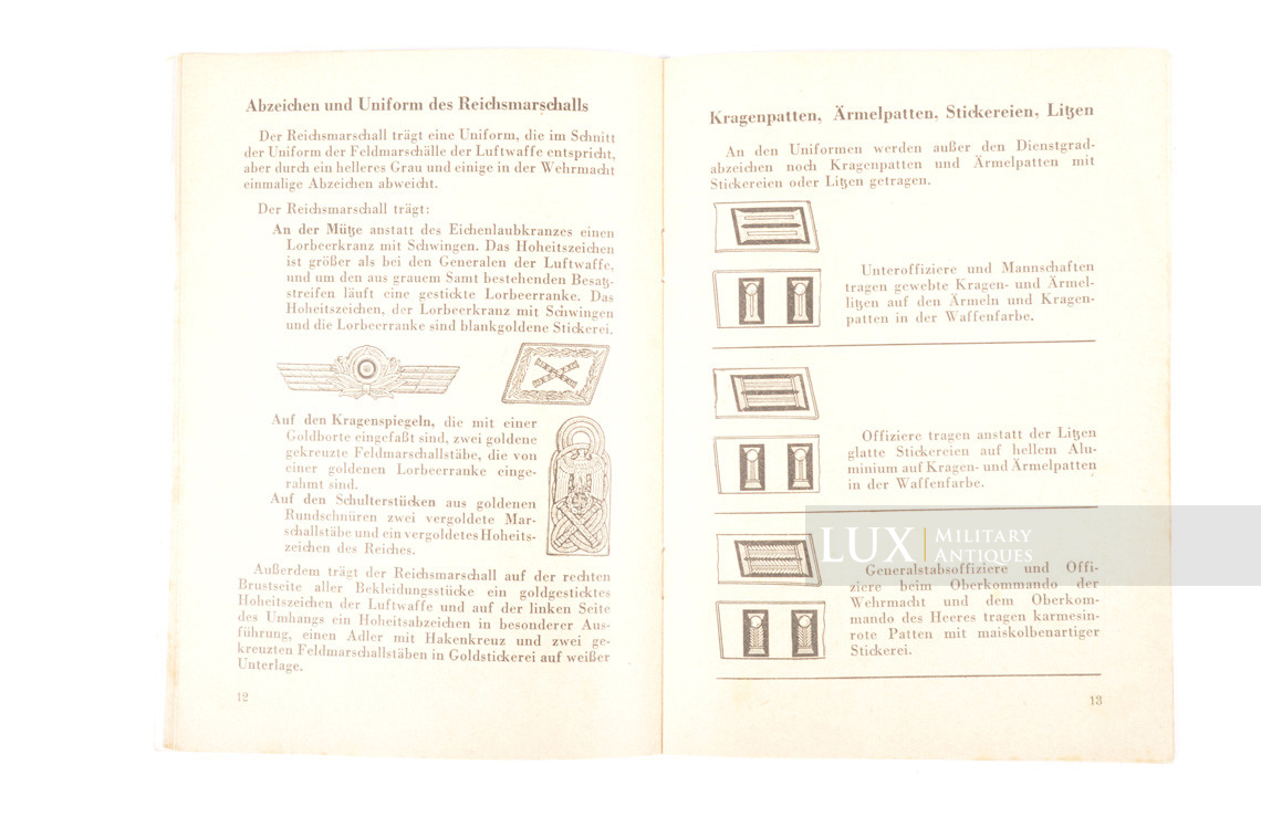 Livret allemand « Abzeichen und Uniformen des Heeres » - photo 13