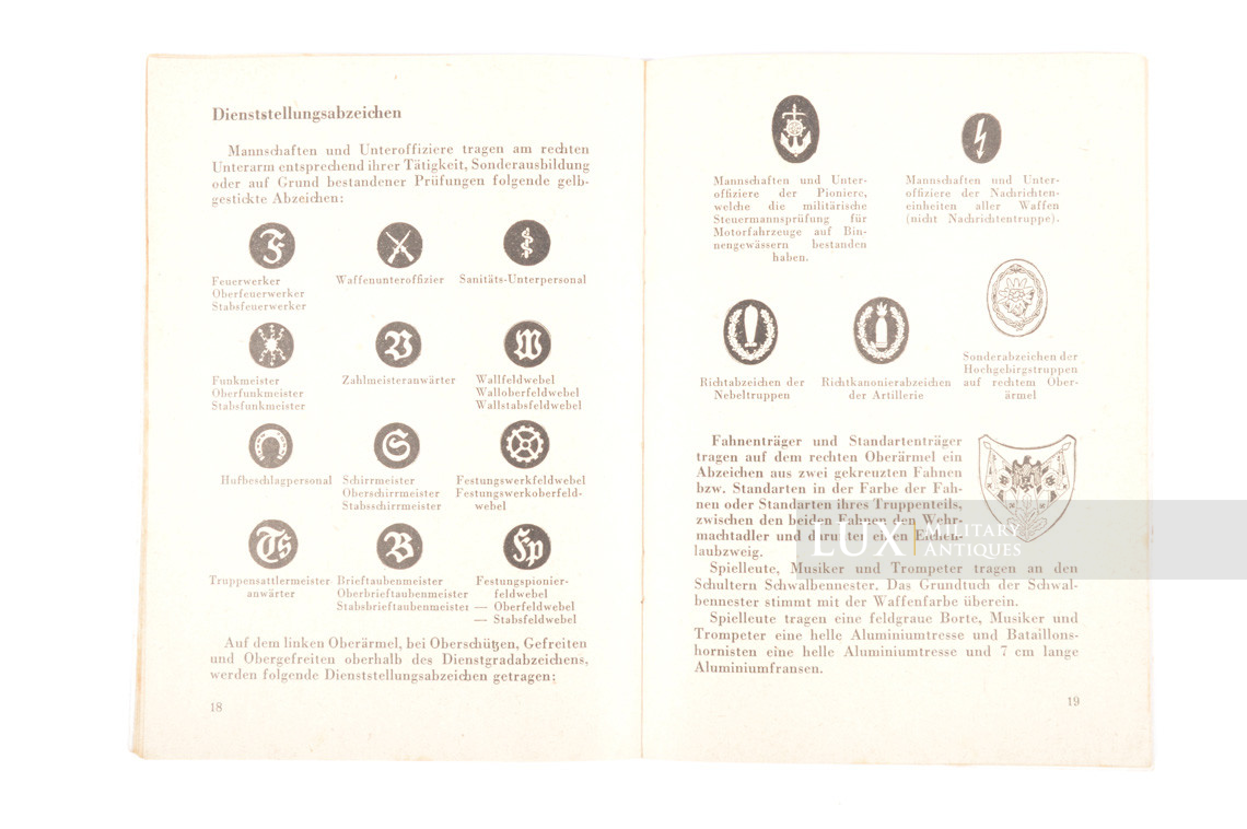 Livret allemand « Abzeichen und Uniformen des Heeres » - photo 16