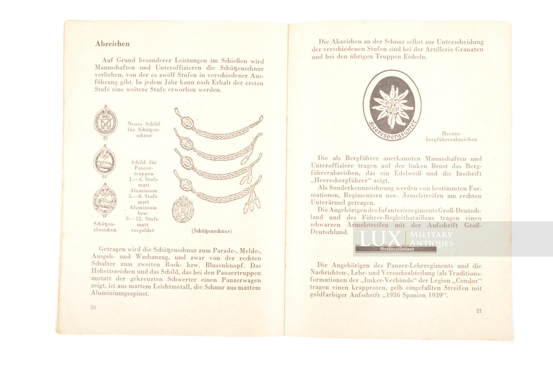 Livret allemand « Abzeichen und Uniformen des Heeres » - photo 17