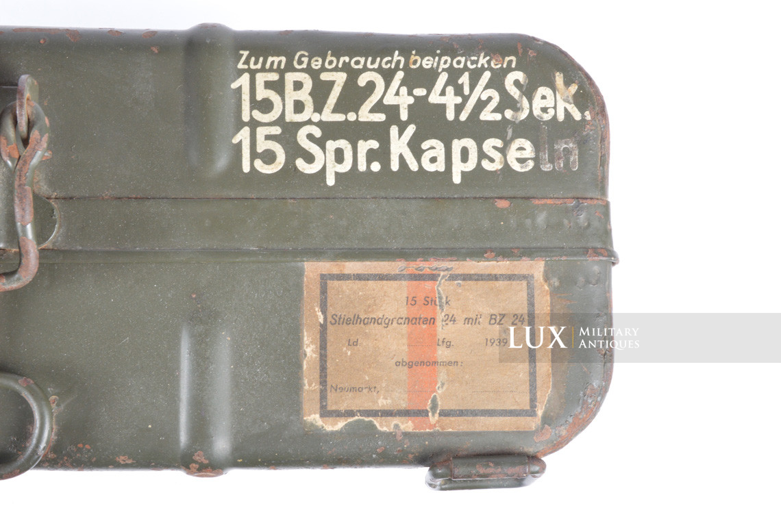 German M24 stick grenade carrier box with internal storage rack, « 1939 » - photo 32