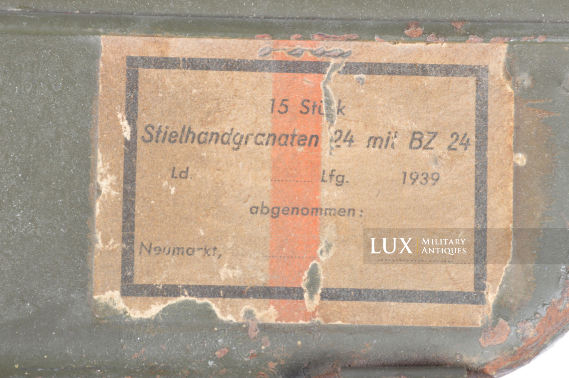 German M24 stick grenade carrier box with internal storage rack, « 1939 » - photo 34