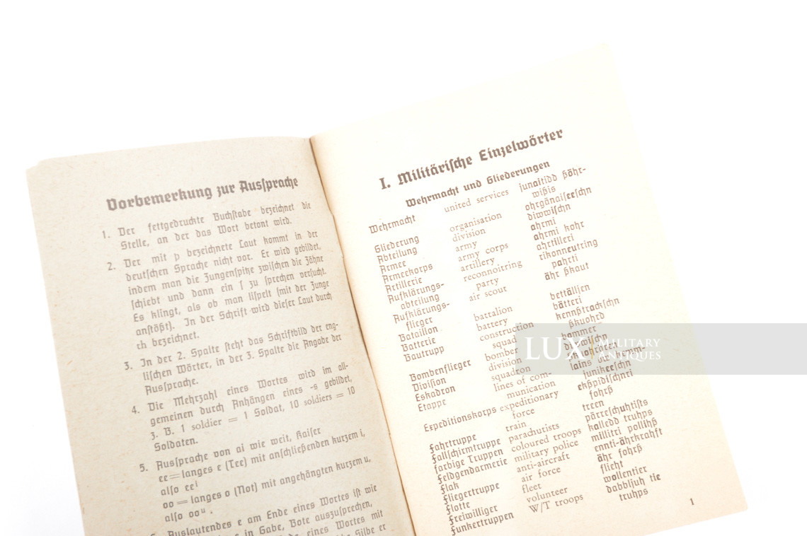 Dictionnaire de poche Wehrmacht, « Allemand-Anglais » - photo 8