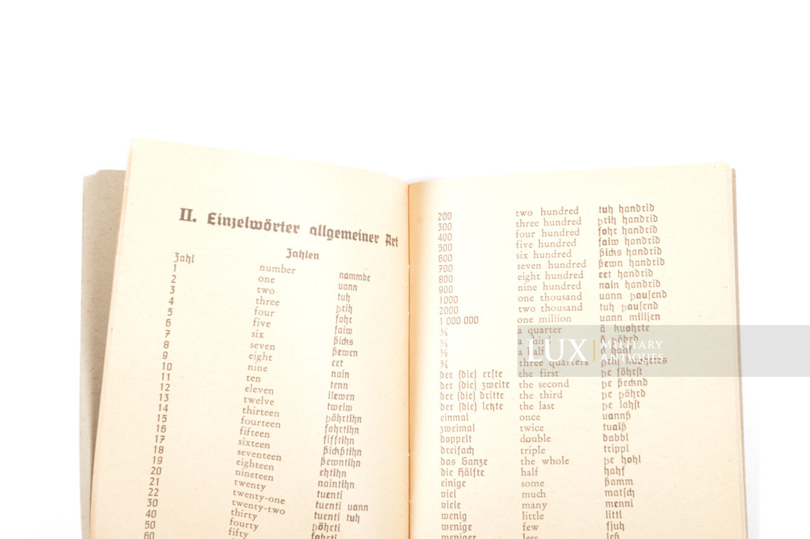 Dictionnaire de poche Wehrmacht, « Allemand-Anglais » - photo 9