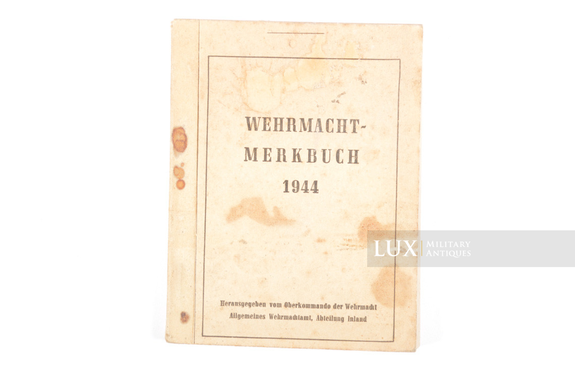 Agenda de poche allemand, « Wehrmacht Merkbuch 1944 » - photo 4