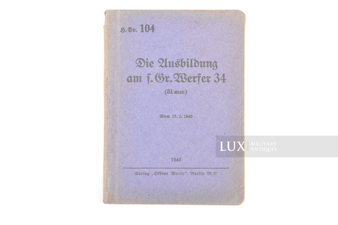 German 8cm mortar illustrated training booklet, « Granatwerfer 34 » - photo 4