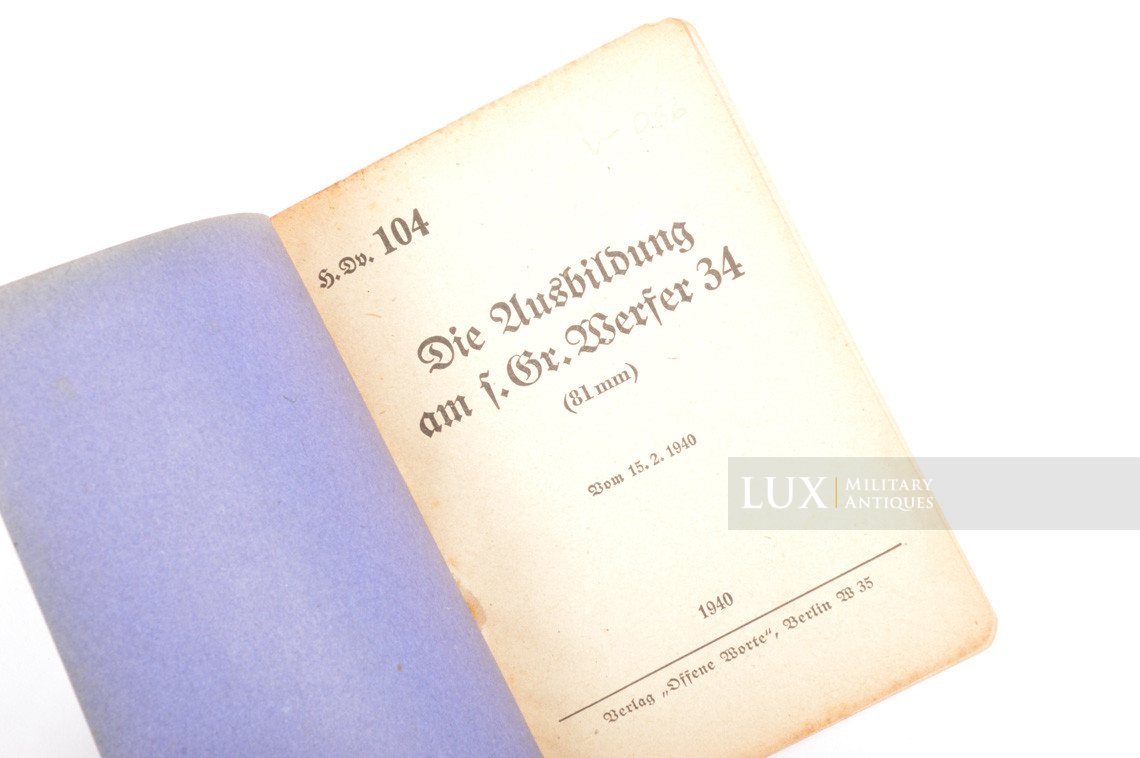 German 8cm mortar illustrated training booklet, « Granatwerfer 34 » - photo 7