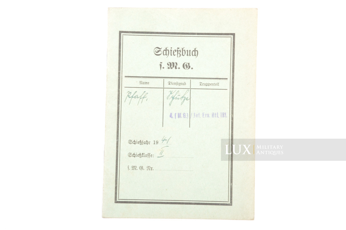 Livret de tir allemand pour MG - Lux Military Antiques - photo 4