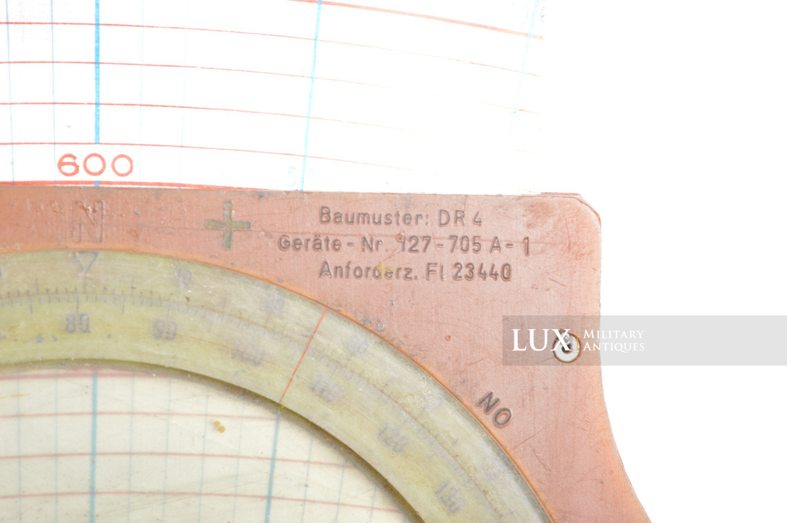 Rare Luftwaffe flight navigation computer, « DR4 - 1945 » - photo 7