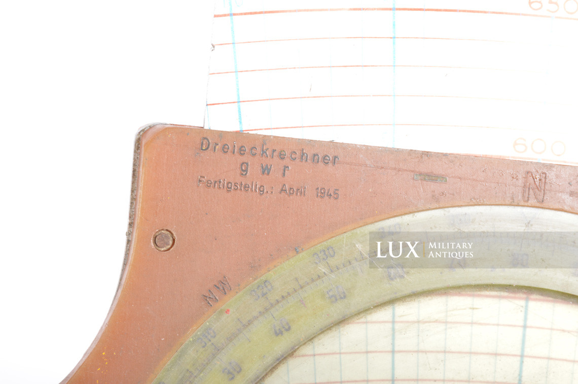 Rare Luftwaffe flight navigation computer, « DR4 - 1945 » - photo 8
