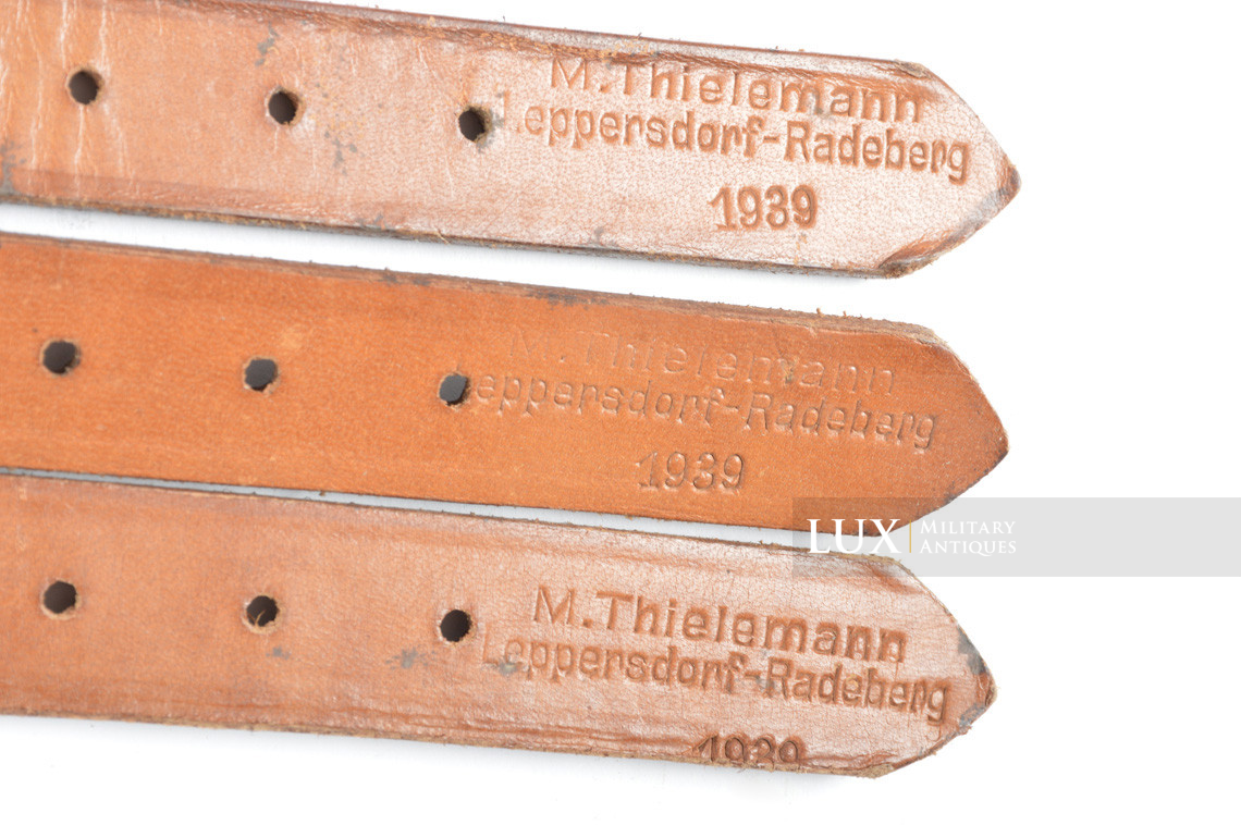 Early unissued German equipment leather strap set, « 1939 » - photo 11