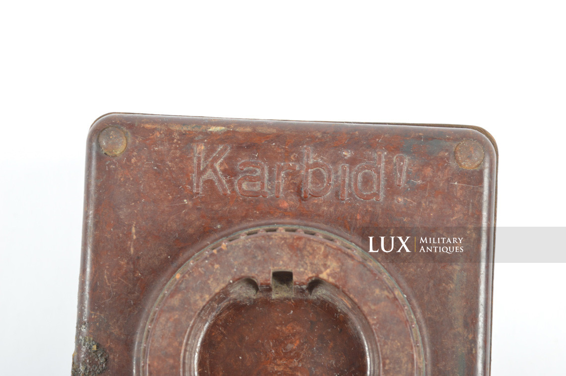Boîte en bakelite pour combustible de lanterne allemande, « KARBID » - photo 9