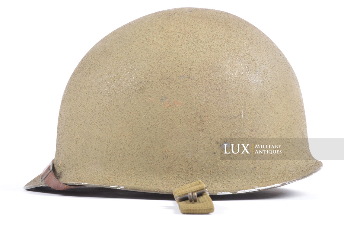Early USM1 front seam fixed bale helmet set, « Saint-Clair » - photo 8