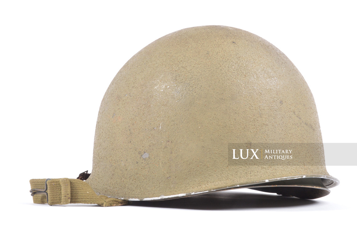 Early USM1 front seam fixed bale helmet set, « Saint-Clair » - photo 8