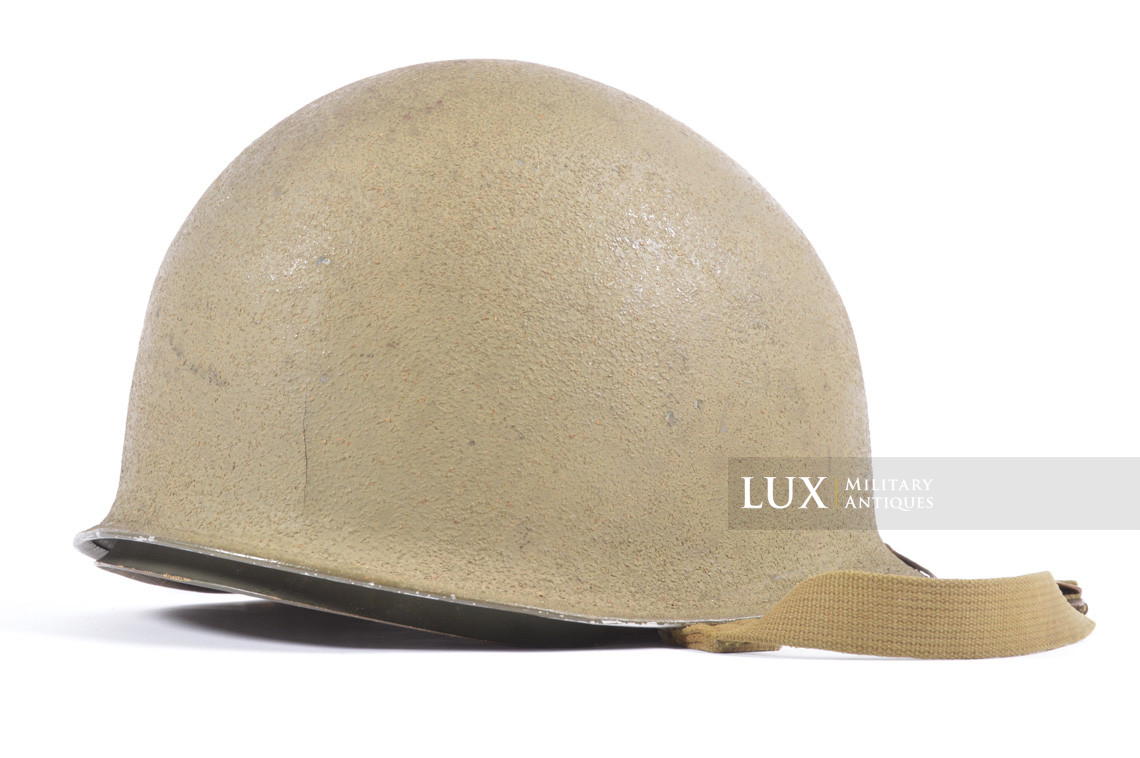 Early USM1 front seam fixed bale helmet set, « Saint-Clair » - photo 11