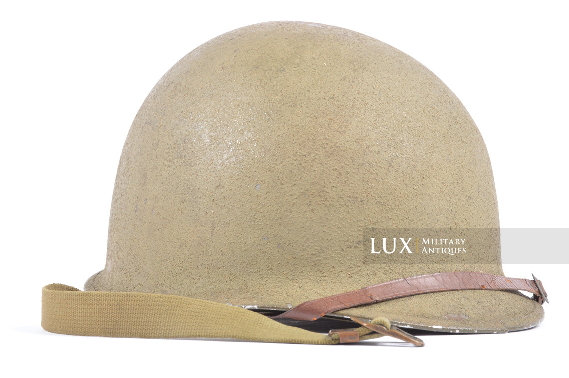 Early USM1 front seam fixed bale helmet set, « Saint-Clair » - photo 12