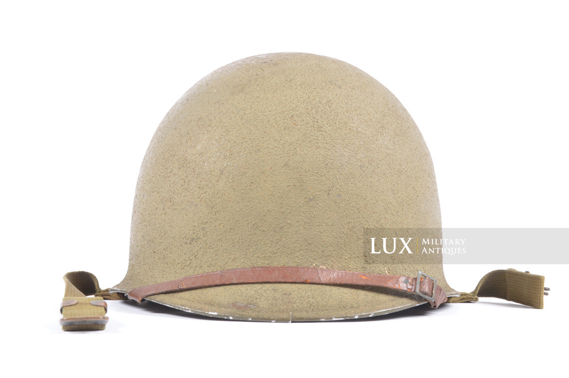 Early USM1 front seam fixed bale helmet set, « Saint-Clair » - photo 14