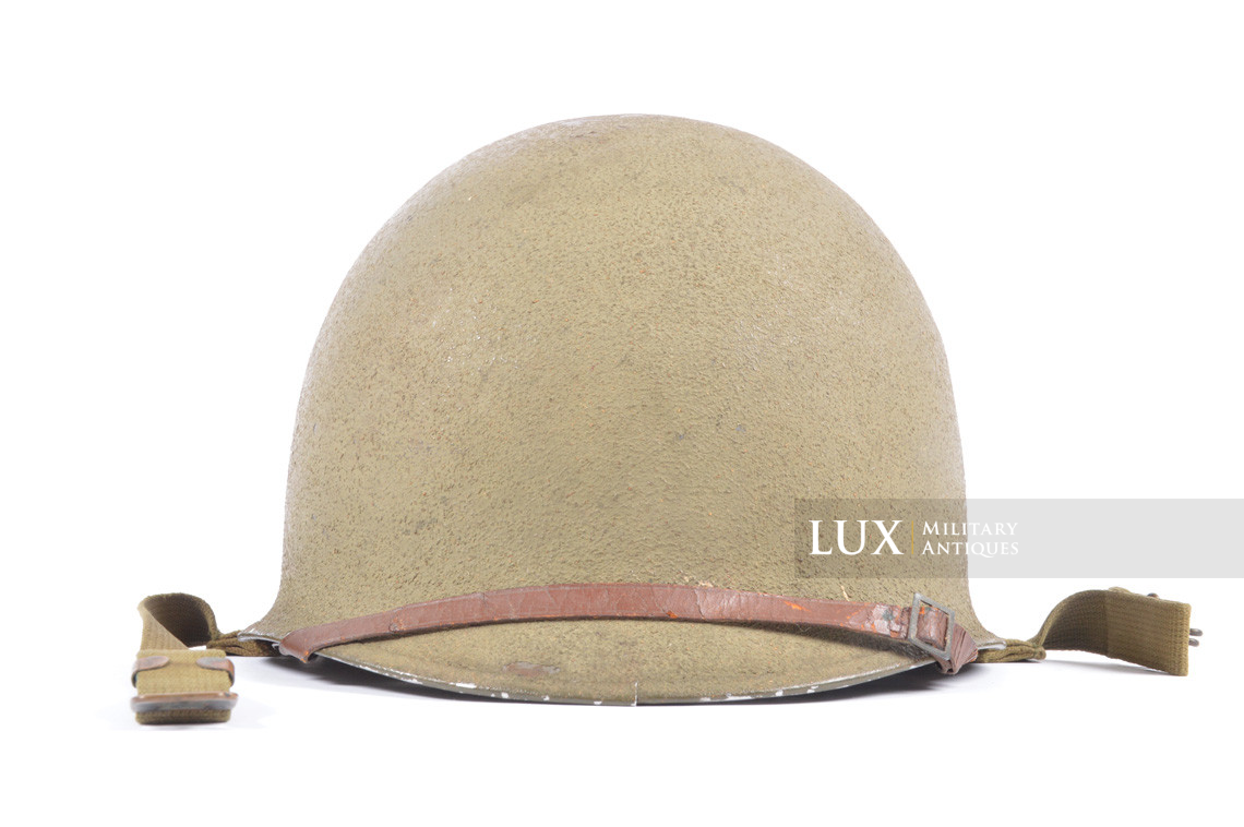 Early USM1 front seam fixed bale helmet set, « Saint-Clair » - photo 13