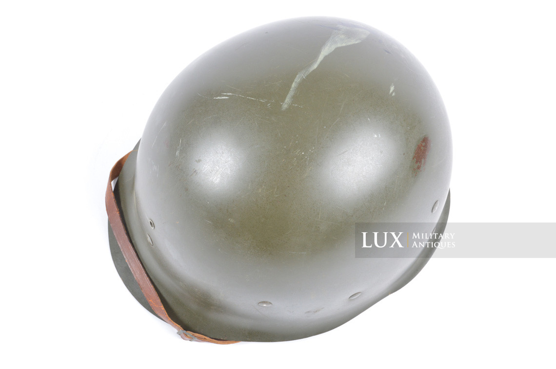 Early USM1 front seam fixed bale combat helmet, « Saint-Clair » - photo 34