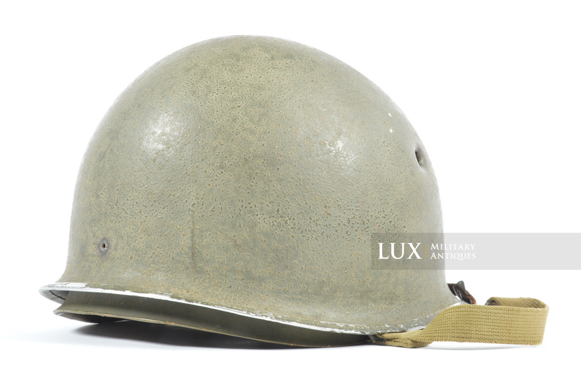Early USM1 fixed bale battle damaged helmet set, « Saint-Clair » - photo 10