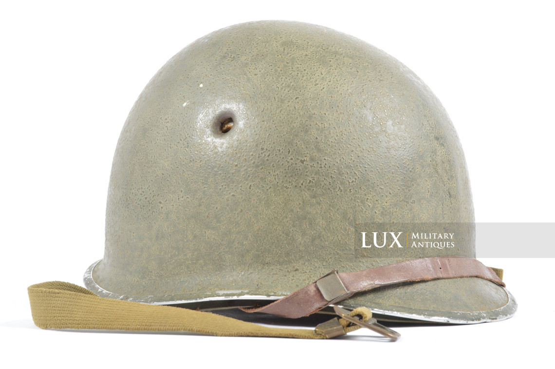 Early USM1 fixed bale battle damaged helmet set, « Saint-Clair » - photo 12
