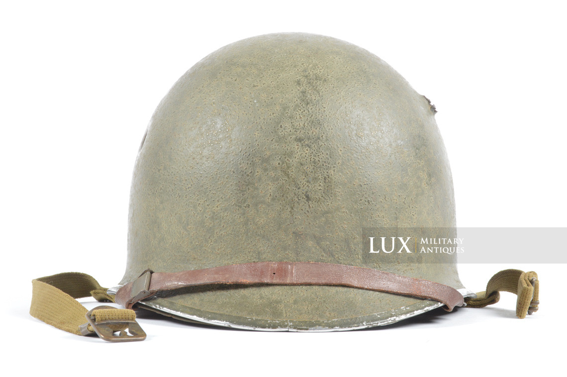 Early USM1 fixed bale battle damaged helmet set, « Saint-Clair » - photo 13