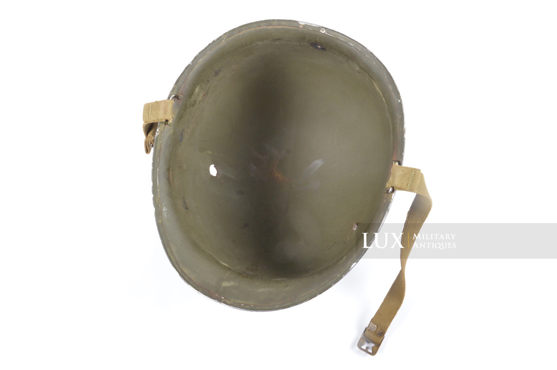 Early USM1 fixed bale battle damaged helmet set, « Saint-Clair » - photo 25