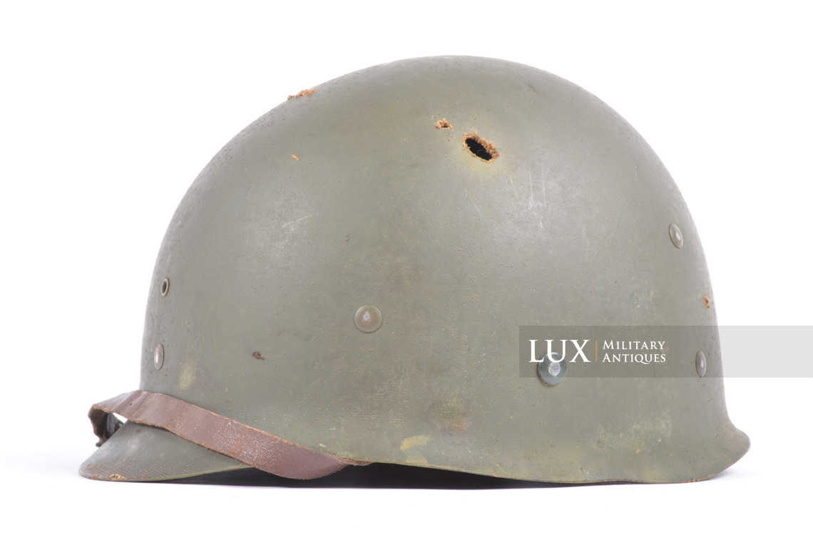 Early USM1 fixed bale battle damaged helmet set, « Saint-Clair » - photo 32