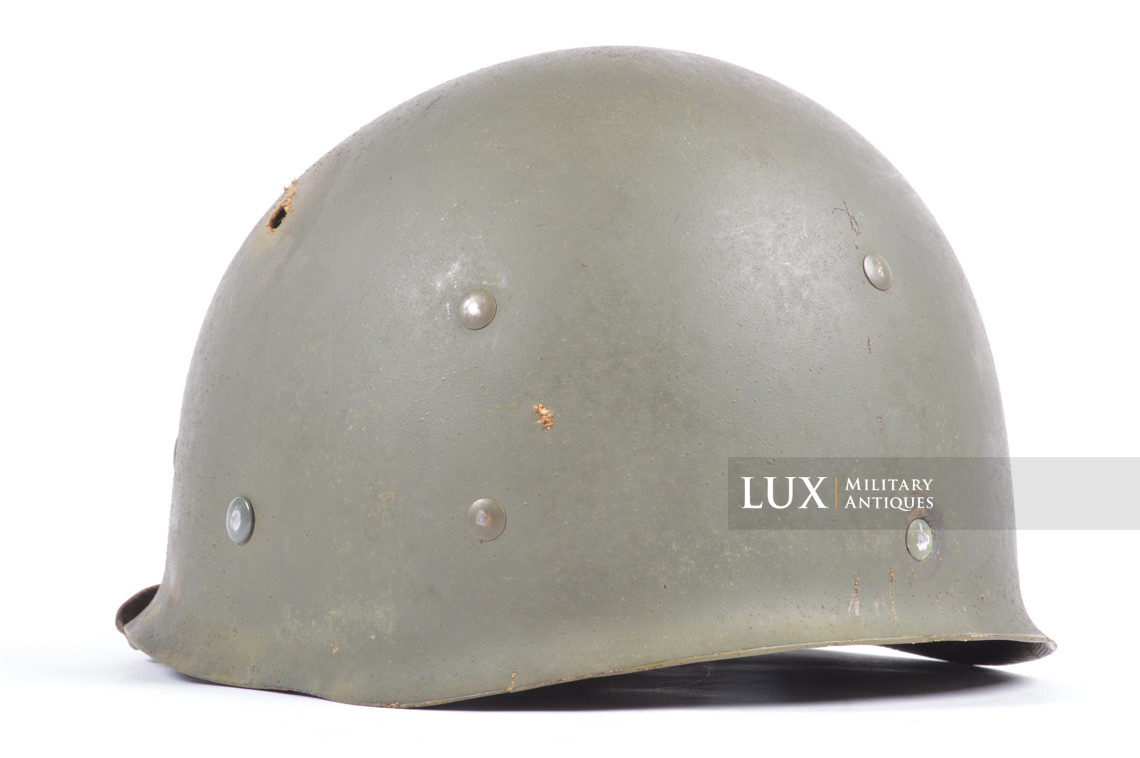 Early USM1 fixed bale battle damaged helmet set, « Saint-Clair » - photo 34