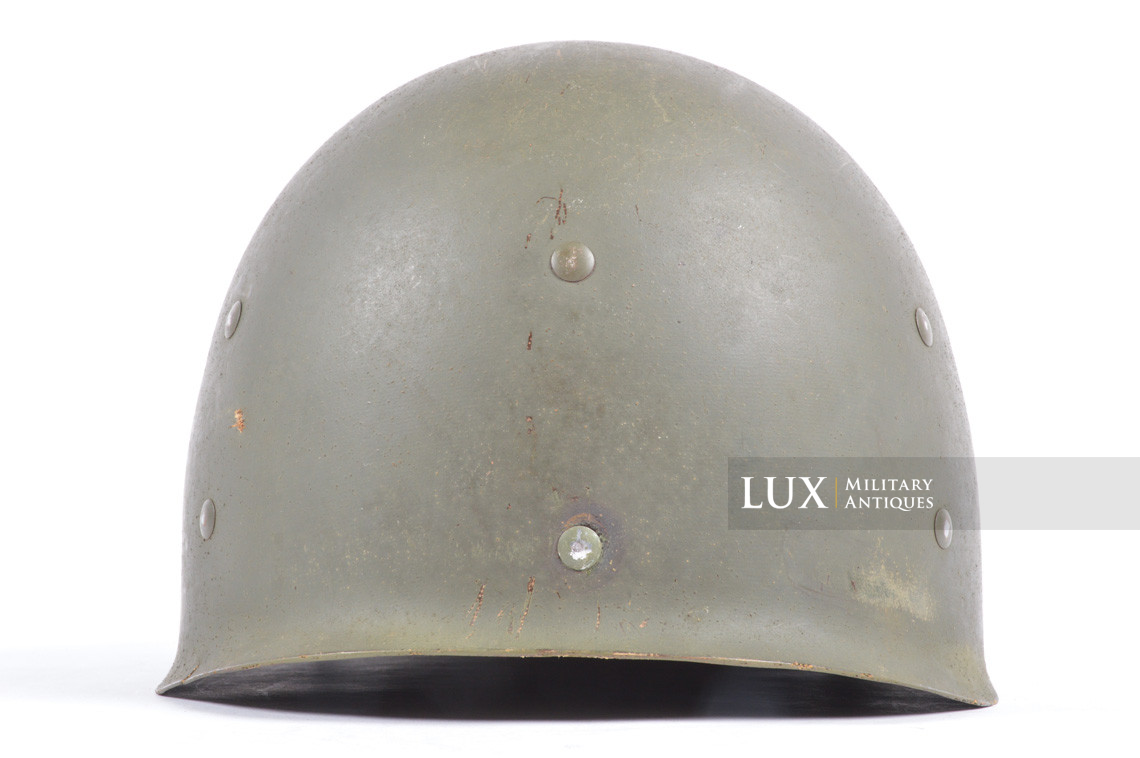 Early USM1 fixed bale battle damaged helmet set, « Saint-Clair » - photo 35