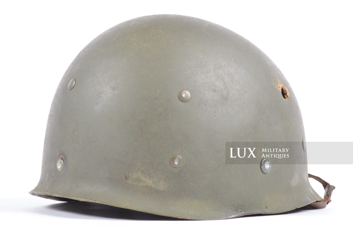 Early USM1 fixed bale battle damaged helmet set, « Saint-Clair » - photo 36