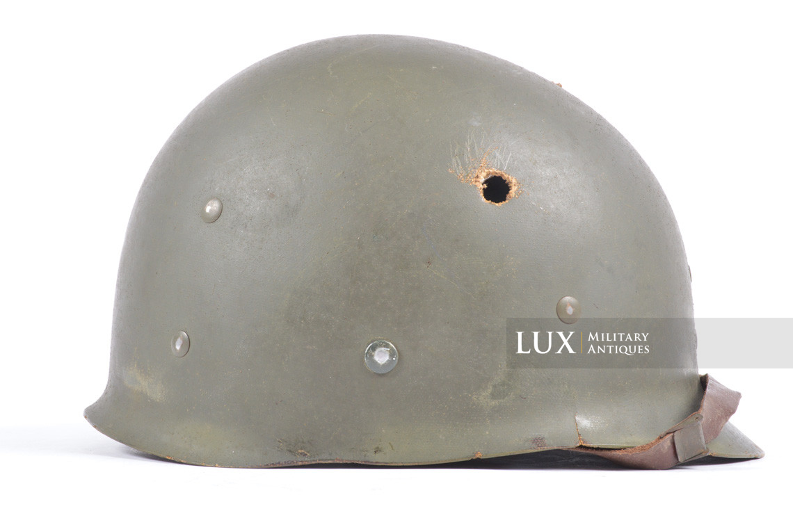 Early USM1 fixed bale battle damaged helmet set, « Saint-Clair » - photo 37